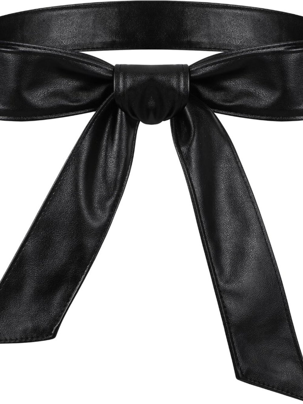 Women Leather Wrap Belt Obi Waist Fashion Tie Belt PU Sash for Dress Coat 1.85 W